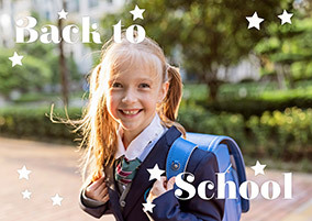 Back To School Landscape Photo Upload Card