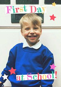 Tap to view First Day At School Photo Portrait Card