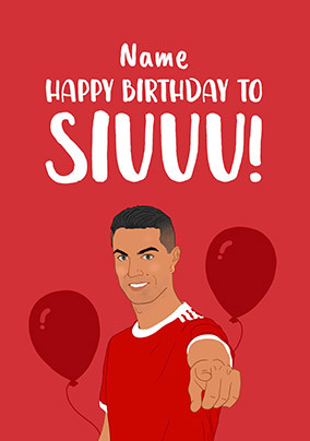 Spoof Football Player Birthday Card