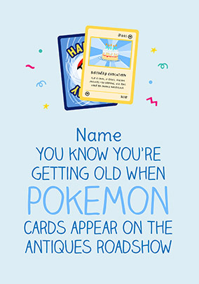 Antique Cards Personalised Birthday Card