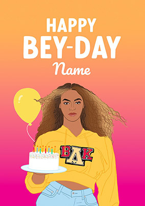 Happy Bey-Day Birthday Card