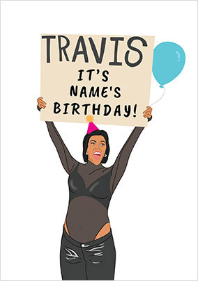 Birthday Sign Personalised Card