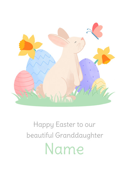 Beautiful Granddaughter Easter Photo Card