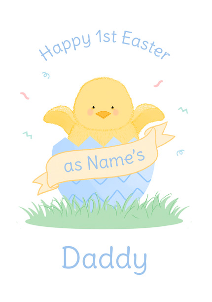 Blue Daddy 1ST Easter Card