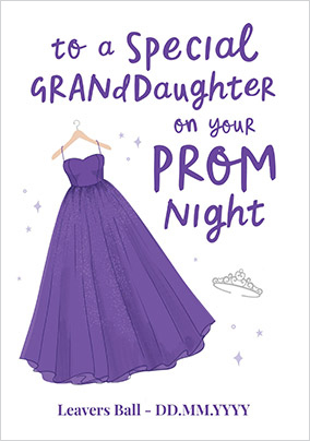 Granddaughter Prom Night Card