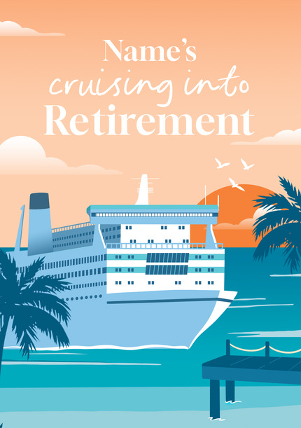 Personalised Cruising into Retirement Card