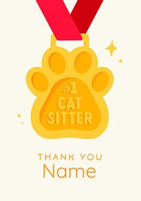 Tap to view No.1 Cat Sitter Personalised Thank You Card