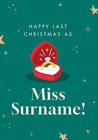 Last Christmas as a Miss Personalised Card