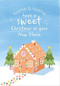 Tap to view 1st Christmas Gingerbread New Home Personalised Card