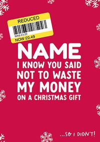 Cheap Christmas Spoof Card