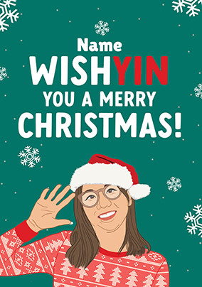 Wishyin You a Merry Christmas Personalised Card