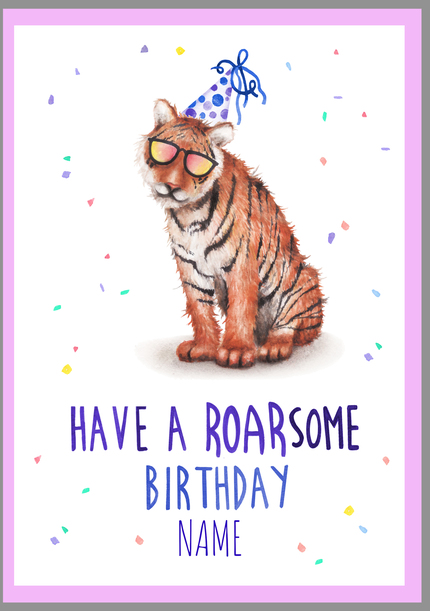Roarsome Birthday Personalised Card