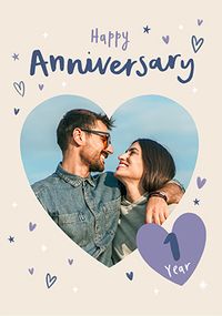 Tap to view 1 Year Photo Upload Anniversary Card