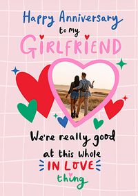 Tap to view To My Girlfriend Photo Upload Anniversary Card