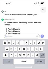 Christmas Dinner Shopping List Card