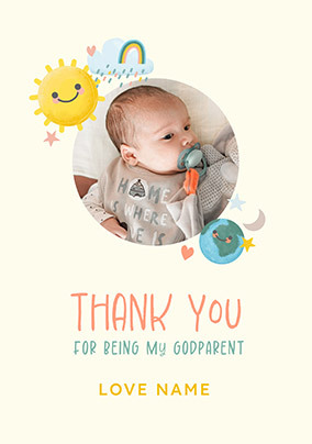Thank You for being my Godparent Photo Card