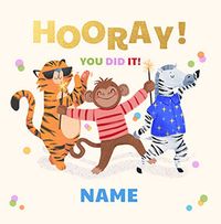 Tap to view Party Animals Hooray You Did It! Congratulations Card
