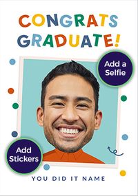 Tap to view Funky Faces Shirt Graduation Card