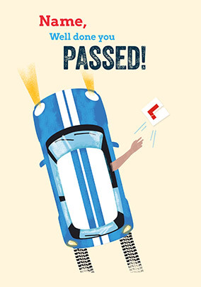 You Passed! Driving Test Congratulations Personalised Card