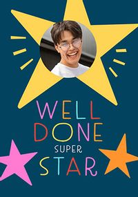 Tap to view Well Done Superstar Photo Upload Congratulations Card