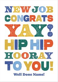 Tap to view Letterpress New Job Congratulations Card