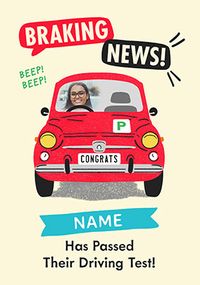 Tap to view Passed Driving Test Photo Upload Congratulations Card
