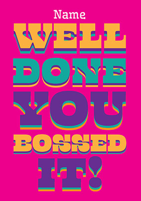 Retro Bold Personalised Congratulations Card