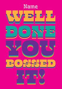 Tap to view Retro Bold Personalised Congratulations Card