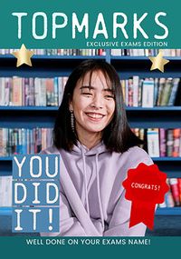 Tap to view Top Marks Magazine Exam Congratulations Card