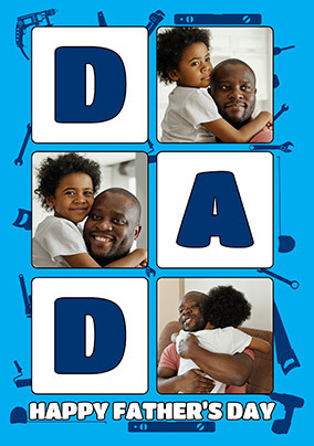 Dad Tools 3 Photo Upload Father's Day Card