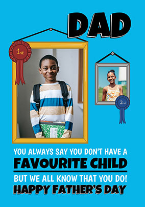 Favourite Child Two Photo Father's Day Card