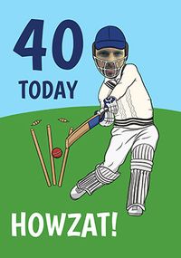 Tap to view It's your 40th Birthday, Howzat?! Photo Birthday Card