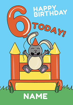 Orange 6 Today Birthday Card