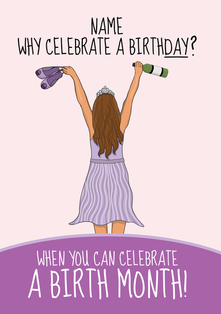Celebrate a Birth Month Birthday Card