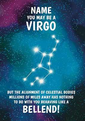 Virgo Bellend Personalised Birthday Card