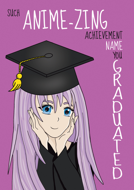 Anime-zing Achievement Graduation Card