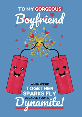 Boyfriend You're Dynamite Personalised Card