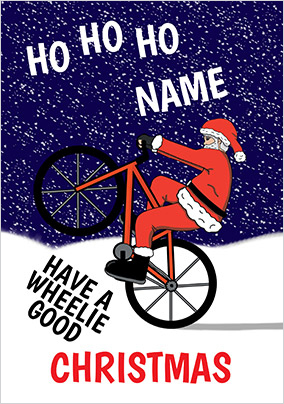 Wheelie Good Christmas Personalised Card