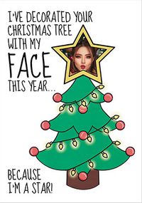 Christmas Tree Star Photo Card