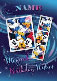Disney Magical Wishes Photo Booth Birthday Card