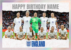 England Lionesses - Team Personalised Birthday Card