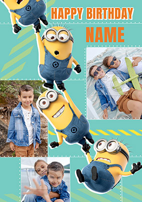 Minions Photo Birthday Card