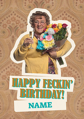 Mrs Brown - Happy Feckin Birthday Personalised Card