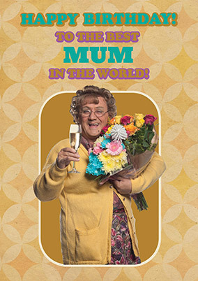 Mrs Brown - Best Mum Personalised Birthday Card