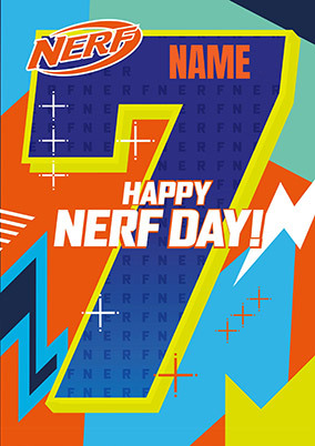 Nerf - 7th Birthday Personalised Card