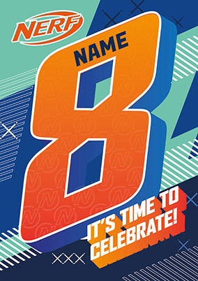 Nerf - 8th Birthday Personalised Card