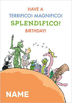 Roald Dahl - Terrifico Personalised Birthday Card