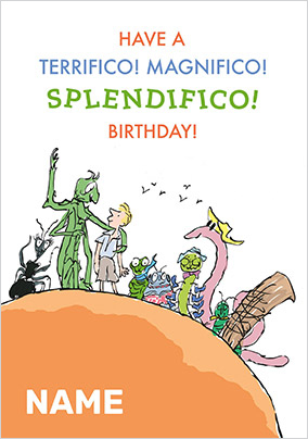 Roald Dahl - Terrifico Personalised Birthday Card