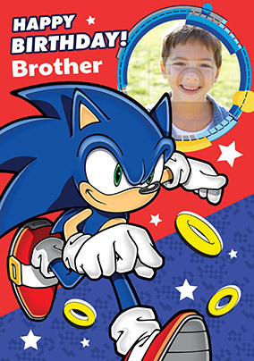 Sonic Photo Brother Birthday Card