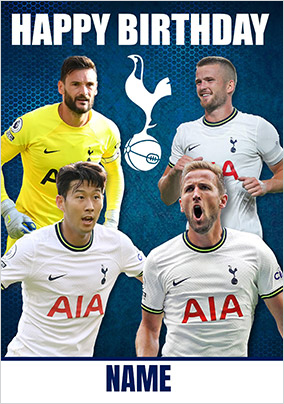 Spurs Football Personalised Birthday Card
